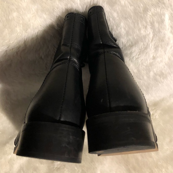 TOPSHOP Leather Lace Up Ankle Boots Size 9/39 - Picture 5 of 14